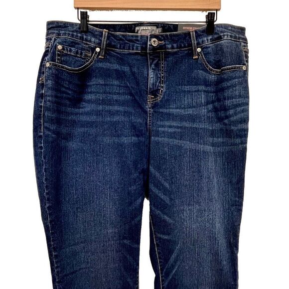 New Torrid Dark Blue Boyfriend Straight Jeans - Size 18R - Picture 2 of 6